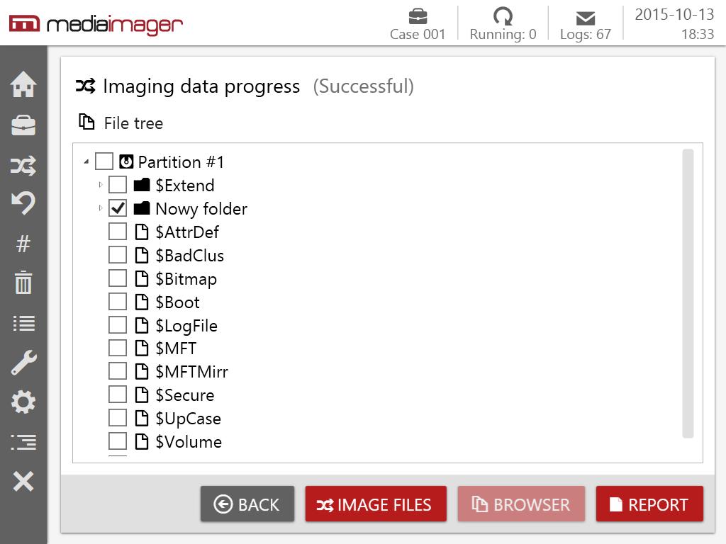 Na ekranie widocznym powyżej należy zaznaczyć opcję DD image data manual, a następnie nacisnąć.