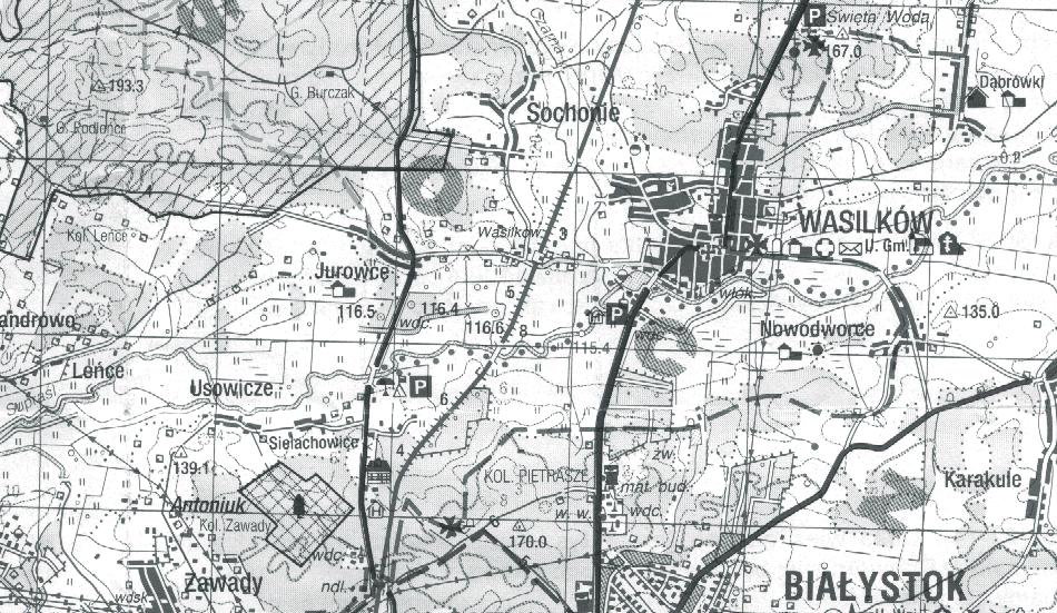 2 1 3 Rys. 1. Usytuowanie punktów poboru: 1-Wasilków, 2-dopływ rzeki Czarnej, 3-Jurowce Fig.