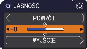 Praca z funkcjami menu (ciąg dalszy) 3. Obsługa projektora W celu zamknięcia MENU należy wcisnąć ponownie przycisk MENU lub wybrać pozycję WYJŚCIE i wcisnąć przycisk kursora lub przycisk ENTER.