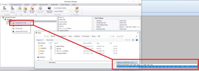 : What s New Manager Automatyzacji Manager Automatyzacji dodatkowa obsługa dla przetwarzanai plików Do listy obsługiwanych formatów plików CAD zostały dodane nowe typy plików.