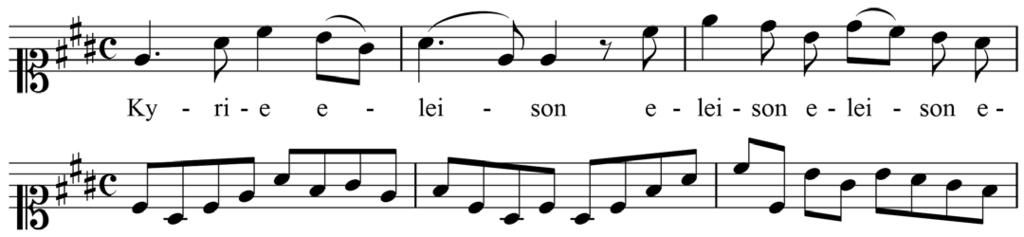 Dawne muzykalia kościoła św. Mikołaja w Bielsku-Białej 97 Coro: SATB, orch: vl 1, 2, vla, vc e b, fl, ob 1, 2, fg 1, 2, clno in D 1, 2, tp D A, org bc; olim N o 36, Mpp 21; k. tyt.