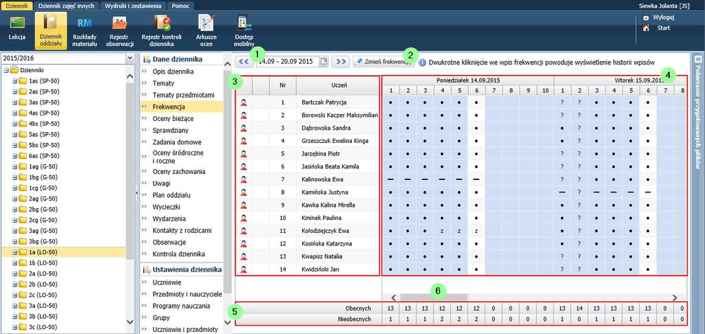 UONET+. Jak korzystać z tabel frekwencji dostępnych w widokach Lekcja oraz Dziennik oddziału?