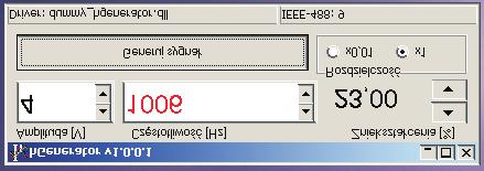 Wykorzystanie programowalnego generatora arbitralnego 33120A... 111 zdefiniowanego sterownika. Sterownik ieee488_hgenerator_33120a.