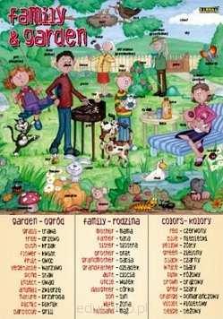 .6 Family & garden - PLANSZA DYDAKTYCZNA Plansza dydaktyczna przedstawiająca rodzinę w ogrodzie i słownictwo z nimi związane.