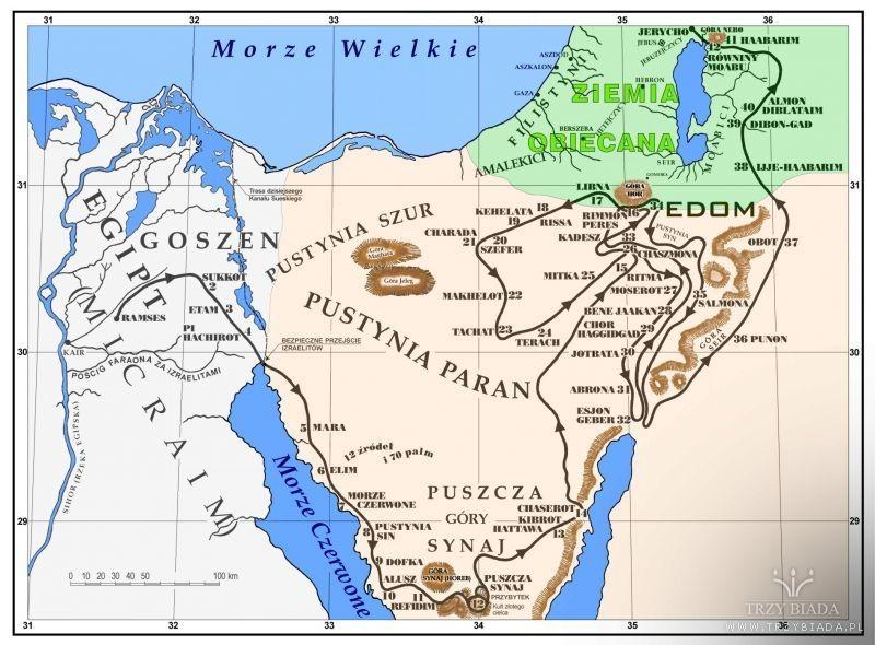 Wędrówka do ziemi obiecanej geografia Przybliżona