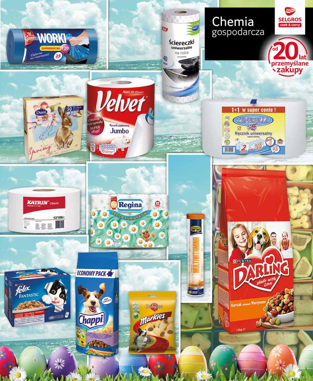 ANNA ZARADNA WORKI NA ŚMIECI NIEBIESKIE 120 L, 25 SZT. po 83480087 7 49 z VAT 9.21 ŚCIERECZKI NA ROLCE 40 SZT. po 32293383 7 99 z VAT 9.83 DUNI SERWETKI WIOSENNE 33 x 33 CM, 50 SZT.