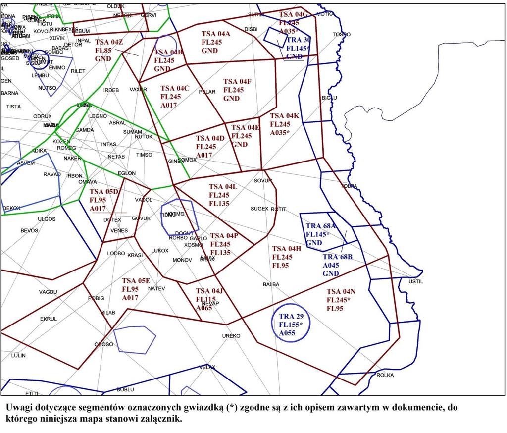 Rys. 6 Projekt nowych granic TSA 04 i TSA 05. 3.