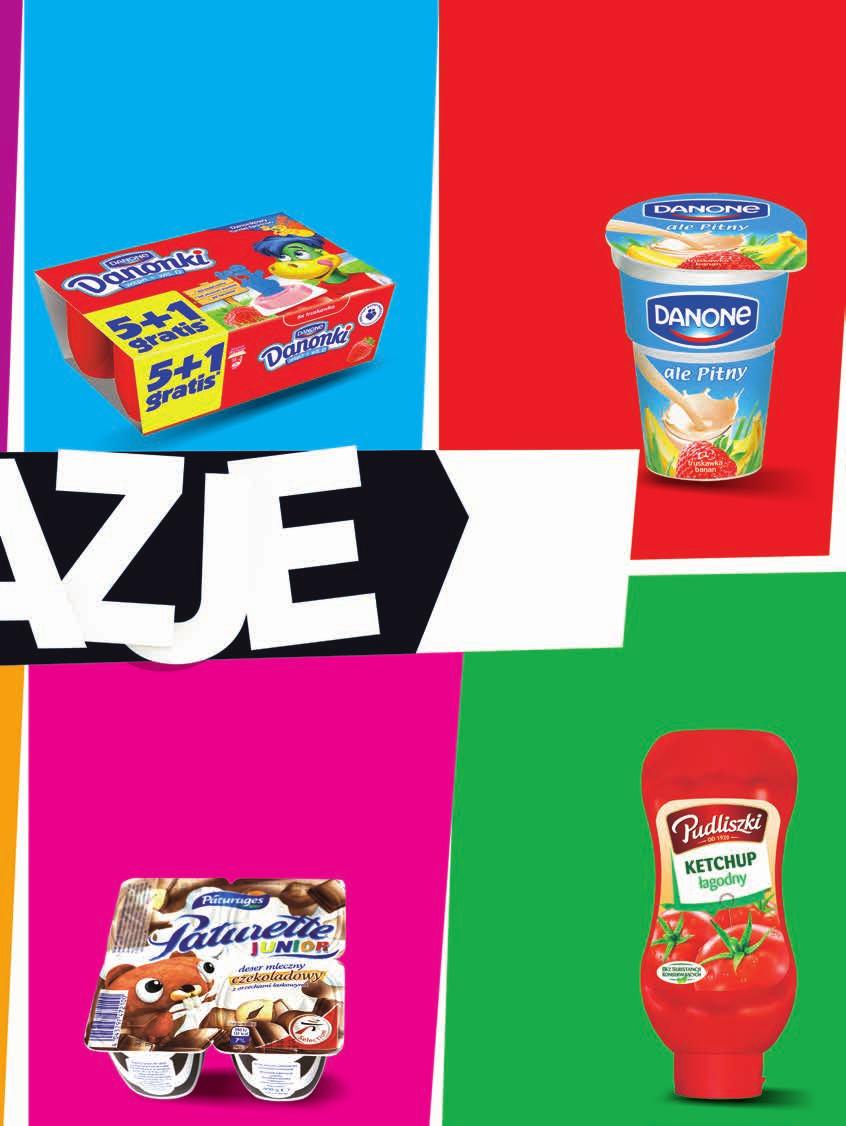 1,50 zł 15% 2,99 4,49 1 ZESTAW DANONKI DANONE truskawka wanilia 5 x 50 g + 50 g 1,20 zł / 100 g 1,59 1,89 ALE PITNY DANONE 300 g 0,53 zł / 100 g RABAT NALICZANY PRZY KASIE oferta ważna od czwartku 27.