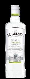 WÓDKA CZYSTA NAPOJE WINO PIW0 GIN / RUM / TEQILLA / LIKIER BRANDY / KONIAK WHISKY WÓDKA / KOLOROWA WÓDKA / CZYSTA 3,59 Z VAT 4,42 LUBELSKA BIAŁA WINOGRONO 40% VOL.
