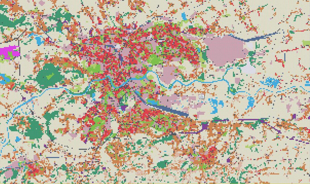 Mapa utworzona poprzez generalizację danych