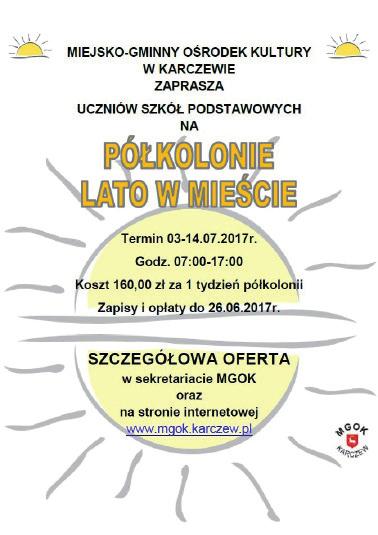 AKTUALNOŚCI CO NAS CZEKA W LIPCU? 09.07.2017 r. - KONCERT CHOPINOWSKI 9 lipca 2017 r.