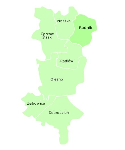 Ze względu na położenie fizyczno geograficzne Gmina Rudniki położona jest w obrębie podprowincji Wyżyny Śląsko-Krakowskiej, w makroregionie Wyżyny Woźnicko-Wieluńskiej.