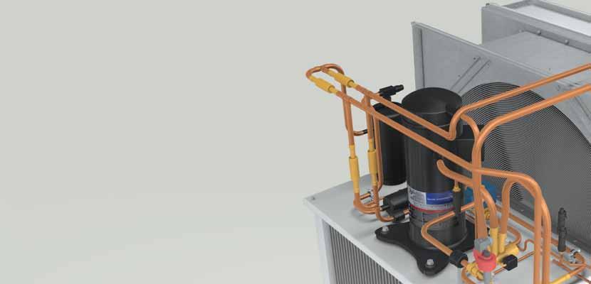 System HVAC w jednym urządzeniu Innowacyjny system ze zintegrowaną pompą ciepła w centralach Sprawność temperaturowa powyżej 0 % Aby uzyskać maksymalną wydajność, centrale KOMFOVENT RHP