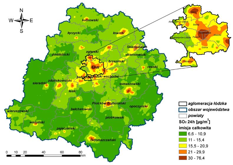 niosło ono S 24 = 93,2µg/m 3. Na pozostałych stacjach automatycznych nie przekroczyło 80µg/m 3. W przypadku stężeń średniogodzinnych najwyższą wartość zmierzono w dniu 08.02.2012 r.