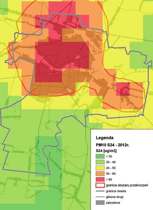 Zmienność stężenia pyłu zawieszonego PM10 ulega cyklicznym wahaniom.
