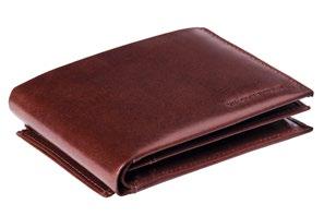 Portfel pomieści zarówno banknoty i monety, jak i karty kredytowe oraz wszelkiego rodzaju inne dokumenty.
