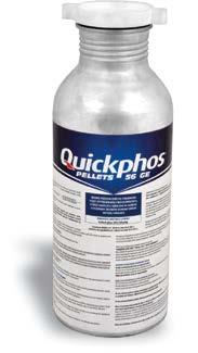 Phostoxin 56 GE * Kod: PHT Fosforek glinu 56% Quickphos Pellets 56 GE * Quickphos Tablets 56 GE ** Kod: QU, QUT Fosforek glinu 56% - tabletki - 1 kg Zwalcza większość szkodników magazynowych: wołka