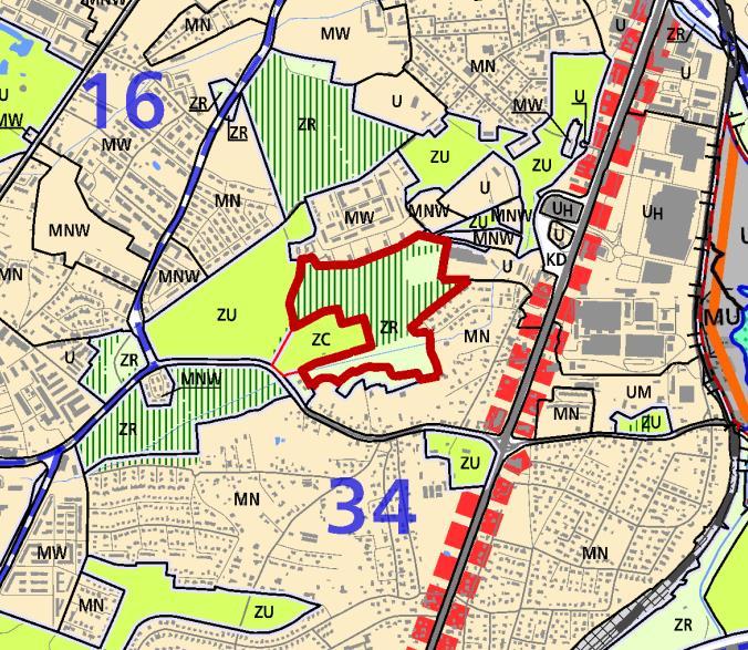 CXII/1700/14 Rady Miasta Krakowa z dnia 9 lipca 2014 r. 2. Położenie Obszar nr 96 położony jest w południowo - zachodniej części miasta, w Dzielnicy IX Łagiewniki Borek Fałęcki. W rejonie pomiędzy ul.