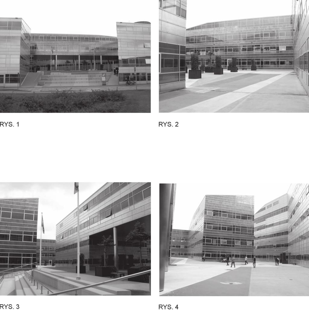 328 1. Centrum La Defense w Almere widok na elewacje frontowe / 1. La Defense centre in Almere view of front facade 2. Centrum La Defense w Almere widok od strony dziedzińca / 2.