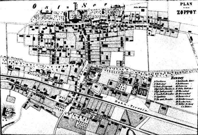 SOPOT plan J. Sauera z 1881r. Źródło: M.