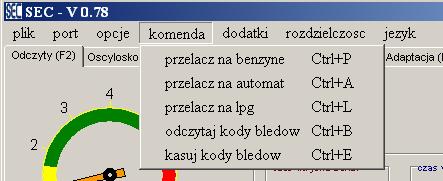 9. Odczyt Konfiguracji przejście do zakładki notesu. KOMENDA 1.