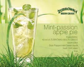 APPLE ZU Wódka Żubrówka Bison Grass sok jabłkowy limonka Żubrówka Bison Grass vodka apple juice