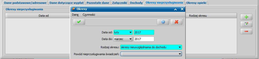 poprzedniego okresu na kolejny miesiąc okresu zasiłkowego, poprzez użycie przycisku Kopiuj okres umieszczonego w prawym dolnym rogu zakładki, c) uwzględnienie w procesie wydawania decyzji okresów