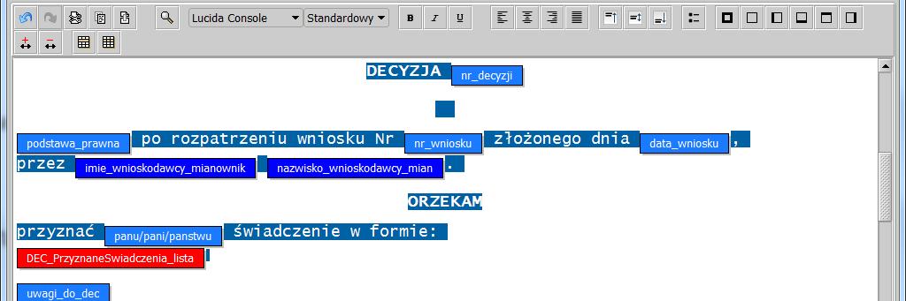 Parametr ten decyduje, w jaki sposób ma być uwzględniona zmiana czcionki zaznaczonego fragmentu treści szablonu lub znacznika (uwzględnia również zaznaczenie całości treści szablonu lub znacznika).