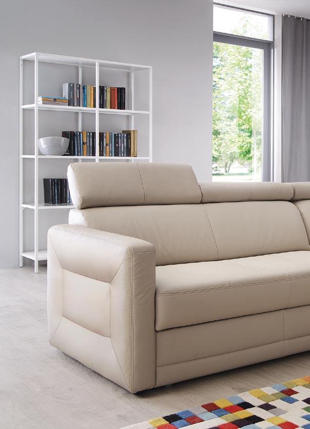 elementy systemu Eden Narożnik z funkcją spania 1D(2)SL-2.5QFP 225/165/80-94 cm gł./wys. siedziska 57/45 cm Narożnik z funkcją spania 2.
