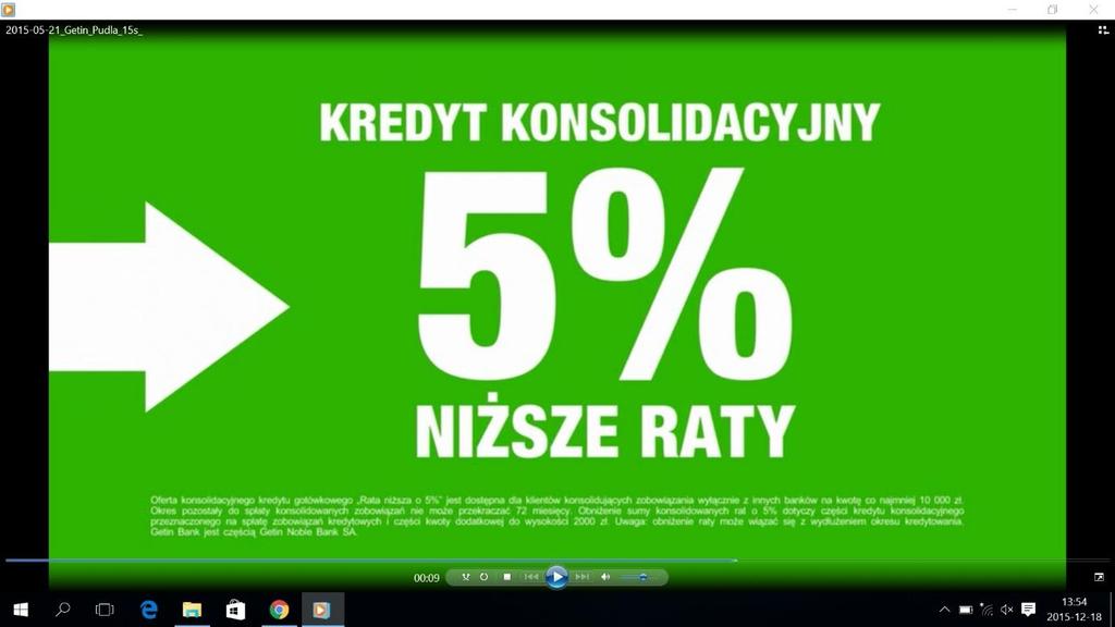 strona 12 z 37 Piętnastosekundowy spot reklamowy był emitowany w 81 kanałach telewizyjnych.