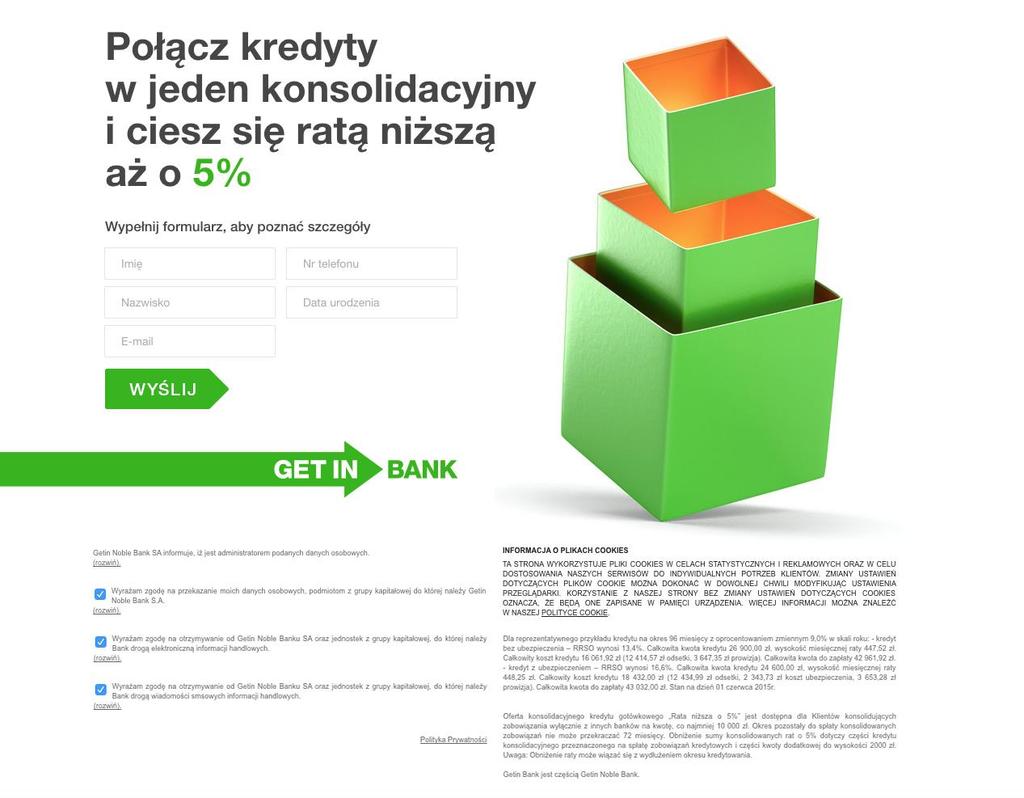 strona 14 z 37 W ramach kampanii reklamowej banku wykorzystywano również reklamę internetową w dwóch wariantach: pudełka & wojtek oraz pudełka.