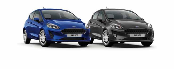 NOWY FORD FIESTA Wybrane wyposażenie standardowe Trend Wybrane standardowe wyposażenie zewnętrzne pojazdu 15 stalowe obręcze kół z kołpakami Reflektory automatyczne z czujnikiem zmierzchu, ze