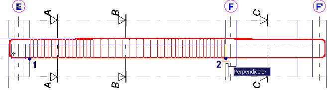 4. Umieść rozkład pomiędzy dwoma punktami jak pokazano na poniższym rysunku. Rysunek 346: Widok z przodu 1 Punkty definicji rozkładu 5.