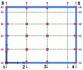 4. Narysuj ścianę klikając na następujące punkty: E17, F'17, F'21' oraz C21'. 5. Naciśnij Esc.