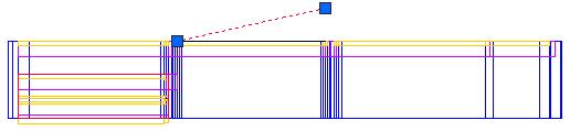 Rysunek 77: Rysowanie drugiej rampy Krok 8: Dopasowanie pozycji drugiej rampy Aby zobaczyć rampę w widoku z boku jak na Rysunku 78 skorzystaj z narzędzi