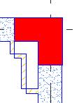 Rysowanie pomocniczej polilinii definiującą kontur ściany Narysuj pomocniczą polilinię definiującą kontur ściany w narożniku F 21