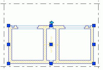 Krok 8: Tworzenie płyty na kondygnacji Poziom 1 Utwórz płytę nad ścianami szybu windy. 1. Z paska narzędzi Modelowanie z grupy Konstrukcja, wybierz.