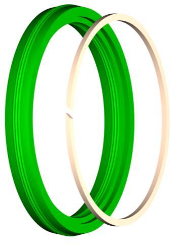 OD H8 Od h10 OD Od G Małogabarytowe elementy uszczelniające do cylindrów hydraulicznych Pierścień uszczelniający zespolony dławnicowy (typoszereg standardowy) USmd R0,5 a 15 0,63 1,25 pat.
