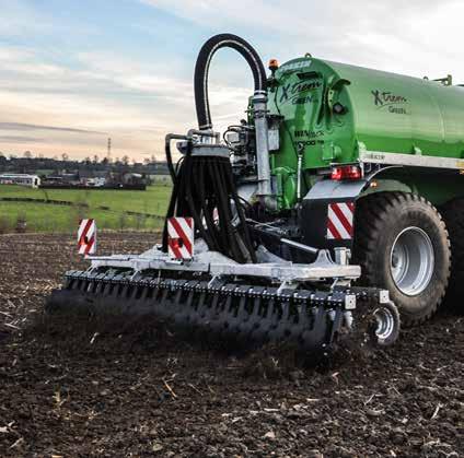 TERRADISC Talerze o średnicy 510 mm są w aplikatorze TERRADISC zamontowane na elementach amortyzujących, przykręconych do ramy.