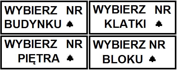 kroków: Najpierw należy sprawdzić numery tablic kodów indywidualnych na poszczególnych panelach SL2. Aby tego dokonać, należy użyć funkcji Zmień Tablicę Kodów Indywidualnych.