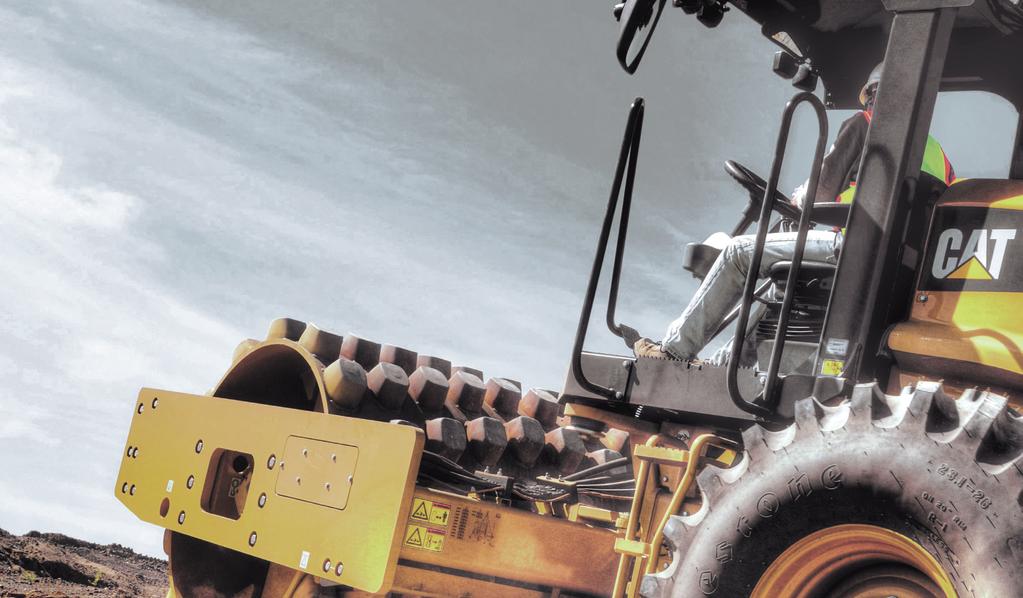 Machine Drive Power (MDP) Dostępny we wszystkich modelach walców do gruntu Cat serii B. Także w konfiguracji z płaszczami okołkowanymi.