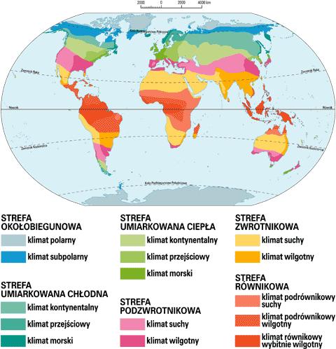 WPROWADZENIE - DEFINICJE Klimat to zespół czynników atmosferycznych i promieniujących charakterystyczny dla danego obszaru i ulegający stosunkowo niewielkim zmianom na przestrzeni lat.