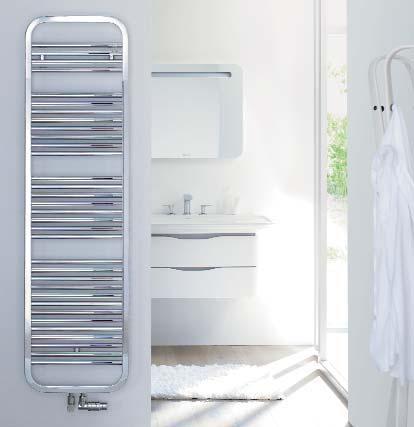 zehnder enso, zehnder enso plus Opis produktu Opis zasilanie wodne Grzejnik łazienkowy dekoracyjny Zehnder Enso z horyzontalnie usytuowanymi rurami i formowanym w łagodne łuki na narożnikach profilem