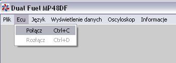 3. URUCHOMIENIE PROGRAMU / POŁĄCZENIE Z ECU GAZ Aby uruchomić oprogramowanie Elpigaz Dual Fuel dla sterownika DEGA mix FG-M należy dwukrotnie kliknąć na ikonce (rys. 3) znajdującej się na pulpicie.