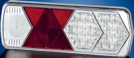 TOP GETO EasyConn System oświetlenia Elementy oświetlenia Lampy tylne Światło cofania trójkąt odblaskowy Kierunkowskaz Lampy tylne 4 Volt LED Ze zintegrowanym trójkątem odblaskowym do poziomej