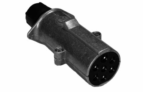 Elementy oświetlenia Wtyczki i gniazda Wtyczka -polowa, metalowa, 4V, wg ISO 8, styk/kontakt 3 z tuleją Masywne wyposażenie metalowe z przykręcanym przyłączem, natężenie x0a przy 4V, całkowita