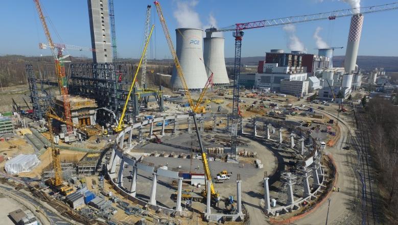 turbozespołu Projekt Turów budowa bloku o mocy 490 MW Zaawansowanie projektu Turów: Zaawansowanie prac na terenie budowy ok.