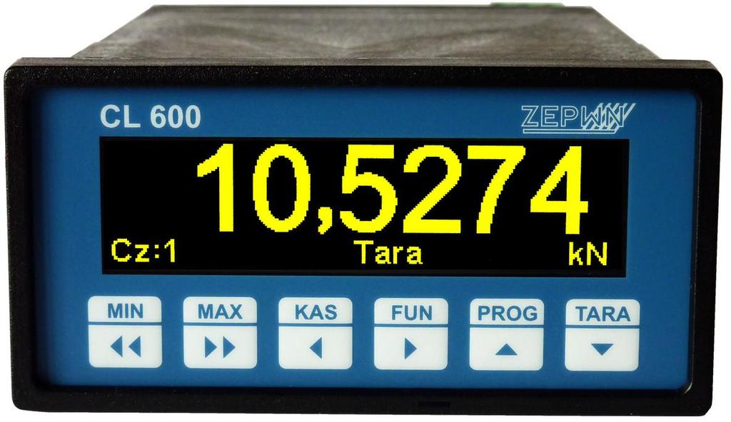 CL600 Precyzyjny cyfrowy miernik tablicowy serii CL 600 Zastosowanie Cyfrowe mierniki tablicowe serii CL600 są przeznaczone do precyzyjnego pomiaru dowolnych wielkości fizycznych przetwarzanych na