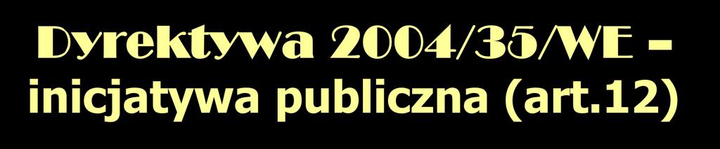 Dyrektywa 2004/35/WE inicjatywa publiczna (art.