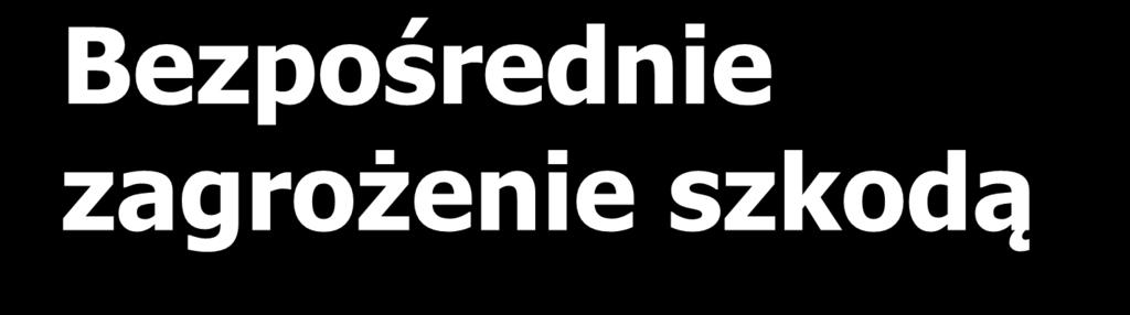 Bezpośrednie zagrożenie szkodą Definicja art.6 ust.